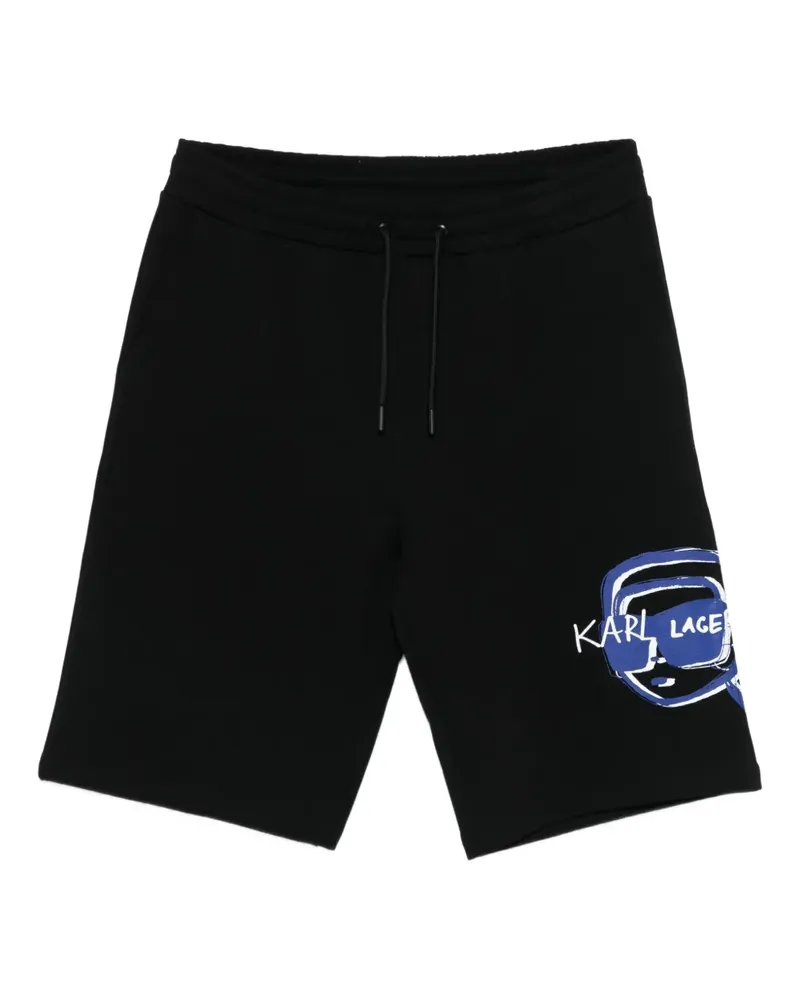 Karl Lagerfeld Shorts mit Kordelzug - Schwarz Schwarz