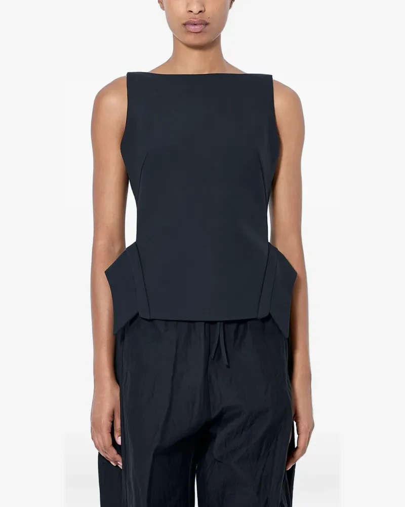 Róhe sleeveless side-panel top - Schwarz Schwarz