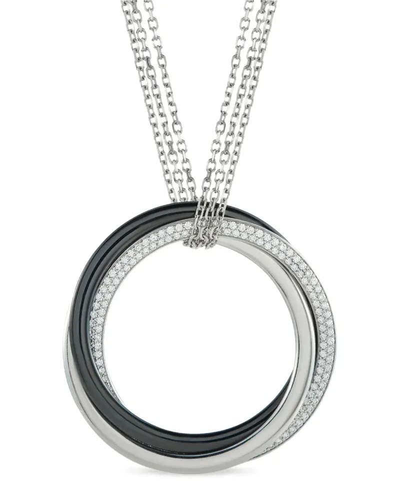 Cartier Trinity diamond and ceramic necklace - Silber Silber
