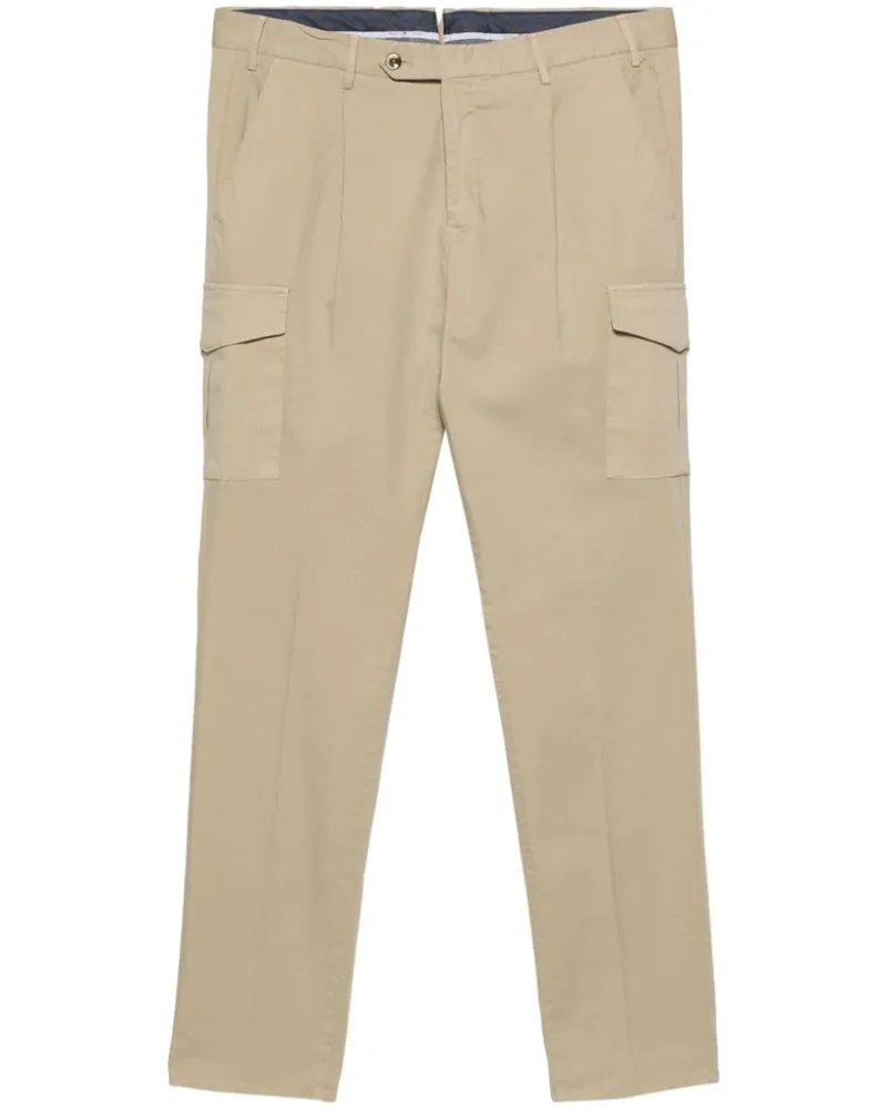 PT TORINO Slim-Fit-Hose mit Bügelfalten - Nude Nude