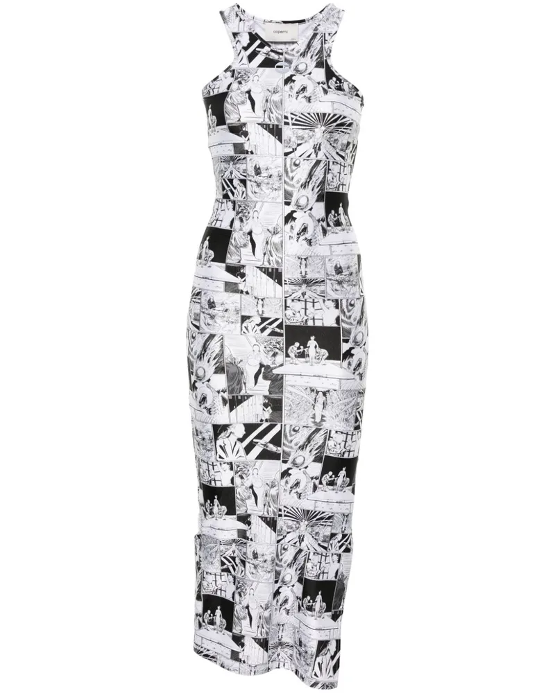 COPERNI Kleid mit Cartoon-Print Schwarz