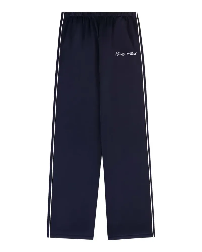 SPORTY & RICH logo-embroidered side-stripe track pants - Blau Blau