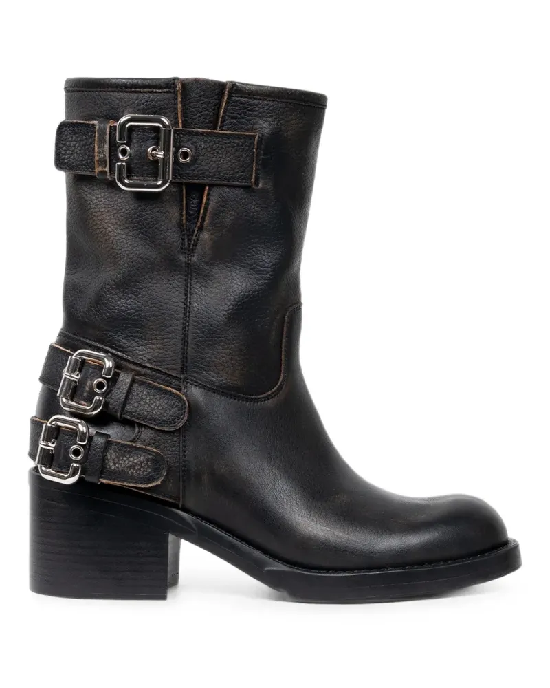 Chloé Dakota Biker-Stiefel mit Schnallendetail - Schwarz Schwarz