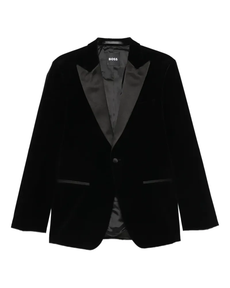 HUGO BOSS Blazer aus Samt mit steigendem Revers - Schwarz Schwarz