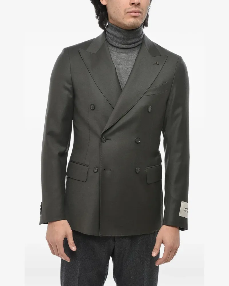 Corneliani double-breasted peak-lapels blazer - Grau Grau