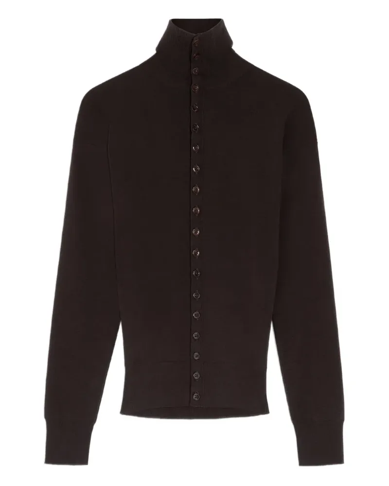 Christophe Lemaire Cardigan mit Stehkragen - Braun Braun