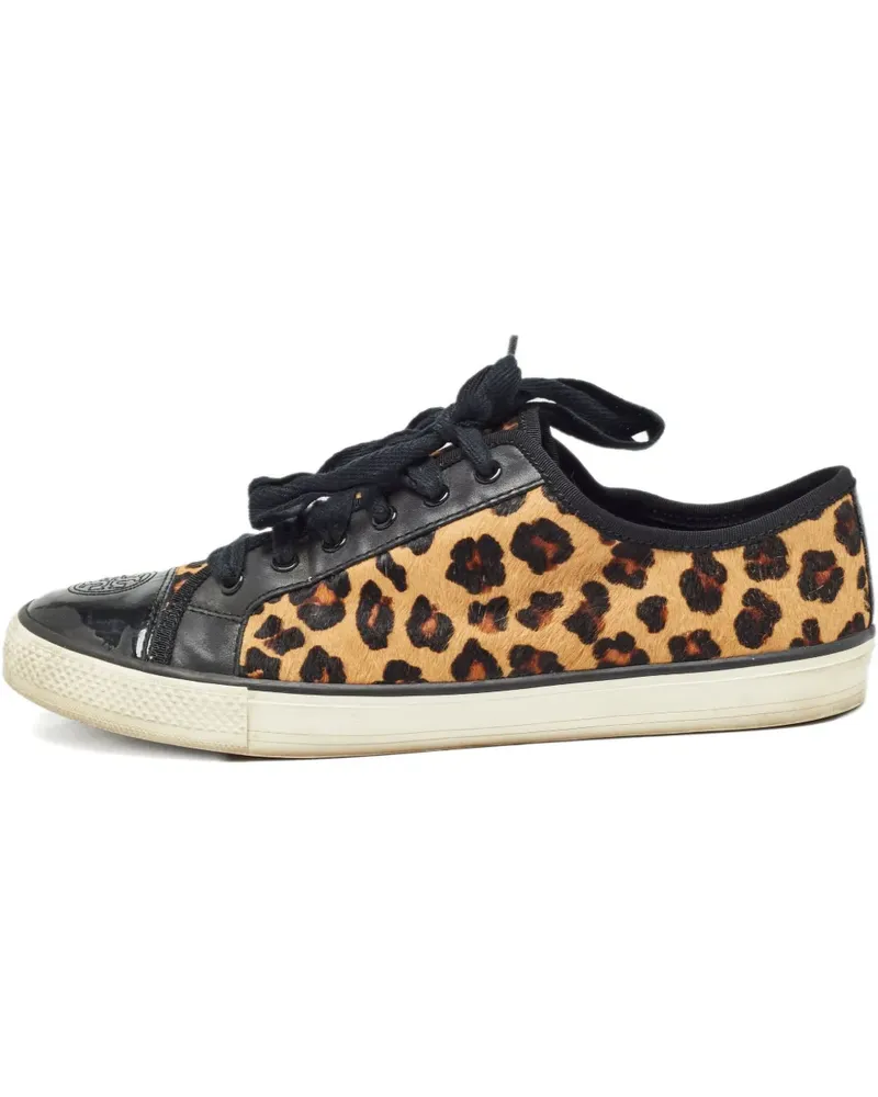 Tory Burch Pre-owned Marin Ocelot Sneakers - Schwarz Schwarz