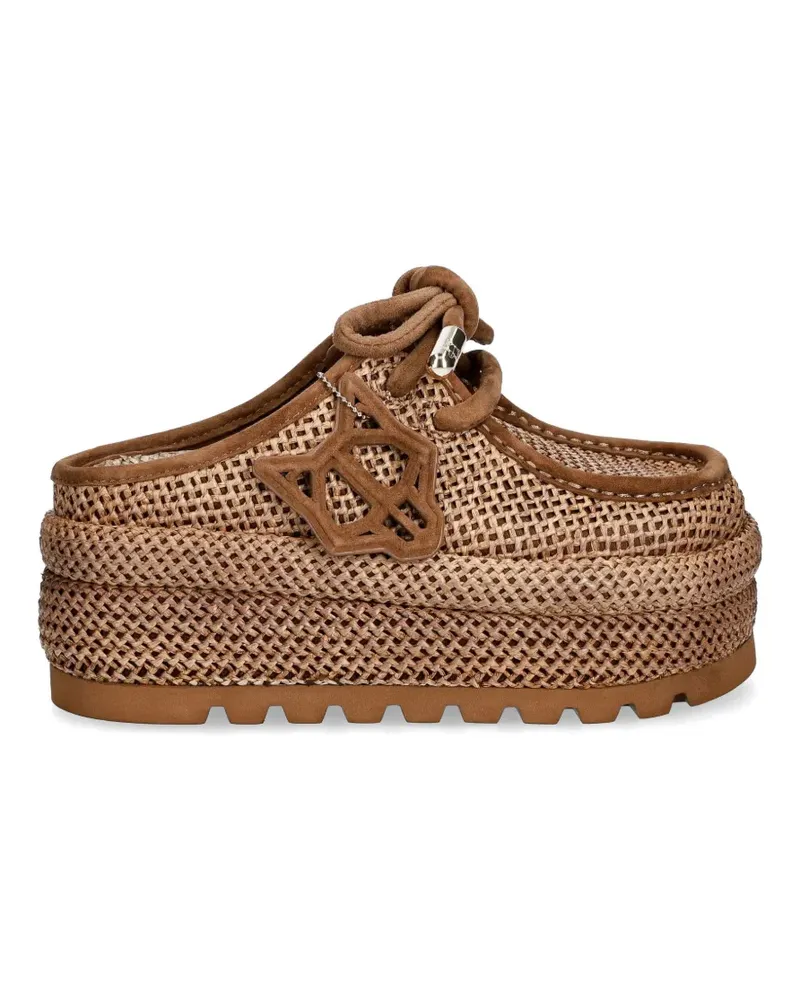 Naked Wolfe Blizzard Mules aus Bast - Nude Nude