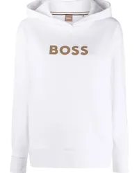 HUGO BOSS Hoodie mit Logo Weiß