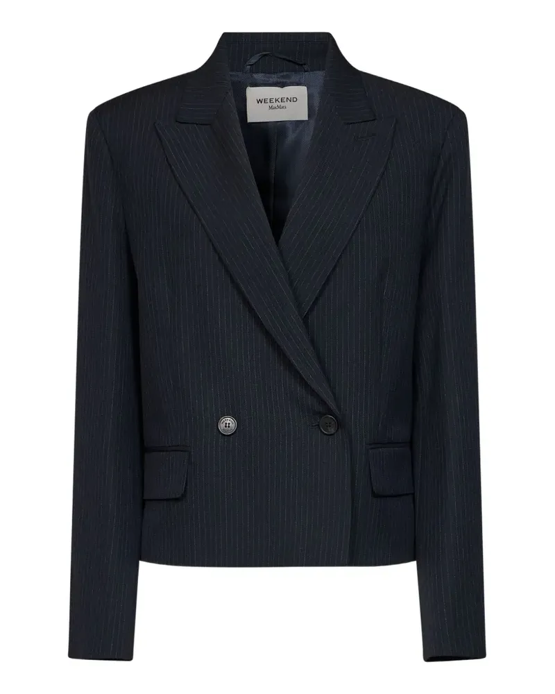 Max Mara Canapa pinstripe double-breasted blazer - Blau Blau