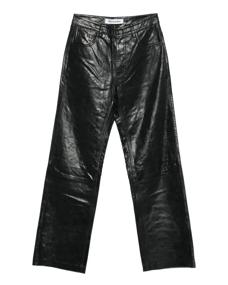 Won Hundred Genoa Lederhose - Schwarz Schwarz
