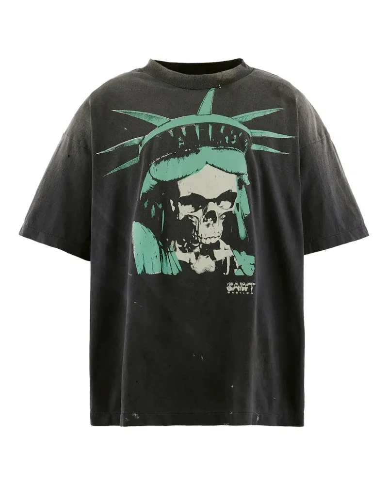 SAINT MXXXXXX graphic-print T-shirt - Schwarz Schwarz