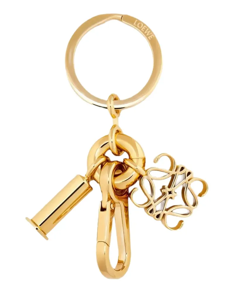 Loewe Anagram charm keyring - Gold Gold