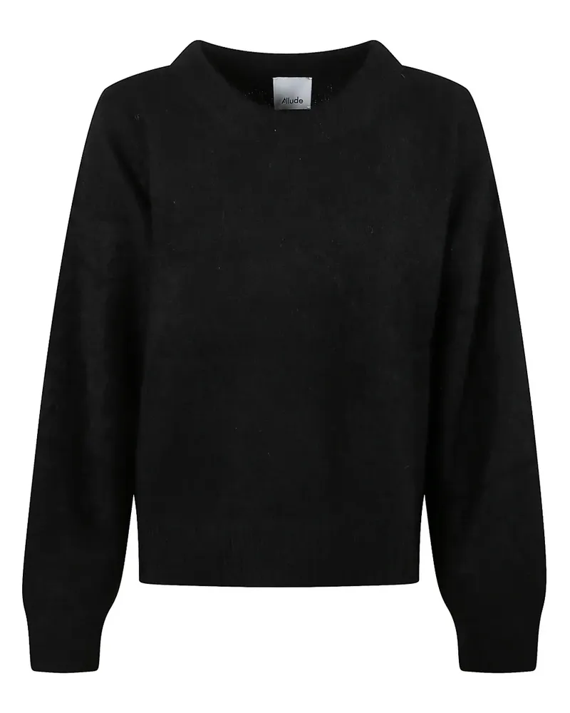 ALLUDE Pullover mit Rundhalsausschnitt - Blau Blau
