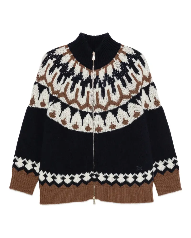 Ermanno Scervino Jacquard-Cardigan mit Pailletten - Blau Blau