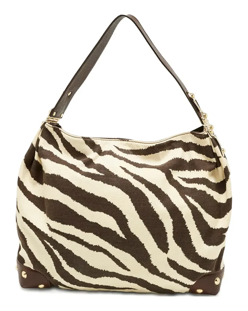 Michael Kors zebra-pattern leather bag - Nude Nude