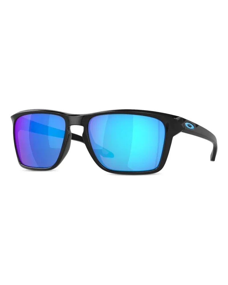 Oakley Polarisierte Sylas Sonnenbrille mit eckigem Gestell - Schwarz Schwarz
