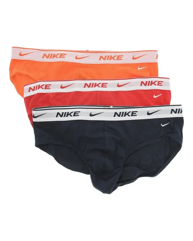 Nike logo-waistband cotton-blend briefs (set of three) - Mehrfarbig Mehrfarbig