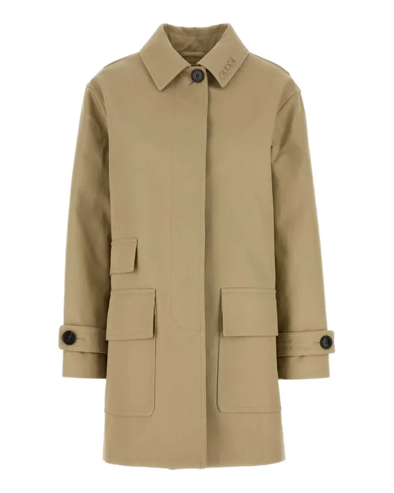 Gucci button fastening trench coat - Nude Nude