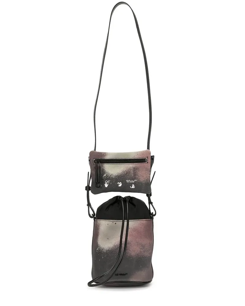 OFF-WHITE Doppelte Schultertasche mit Camouflage-Print - 6001 CAMO WHITE 6001