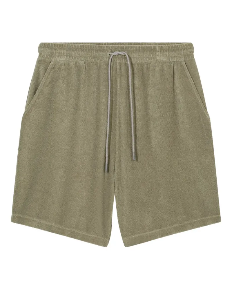 Closed drawstring terry-cloth shorts - Grün Grün