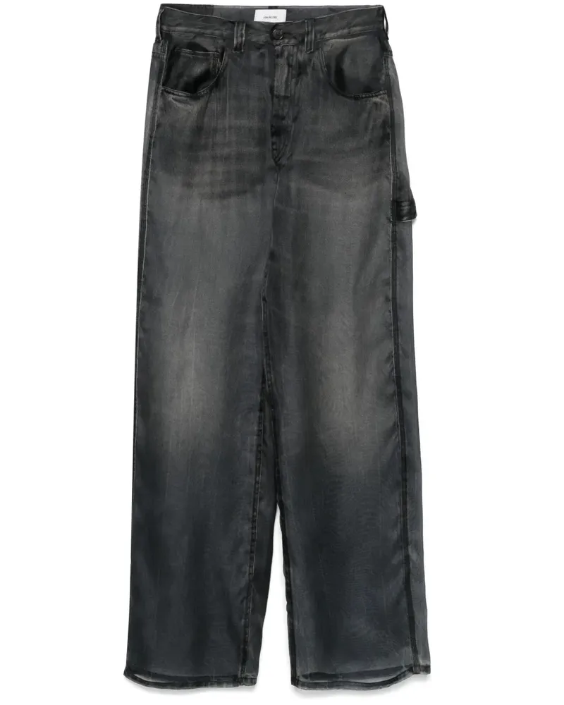 Haikure Semi-transparente Hose - Schwarz Schwarz