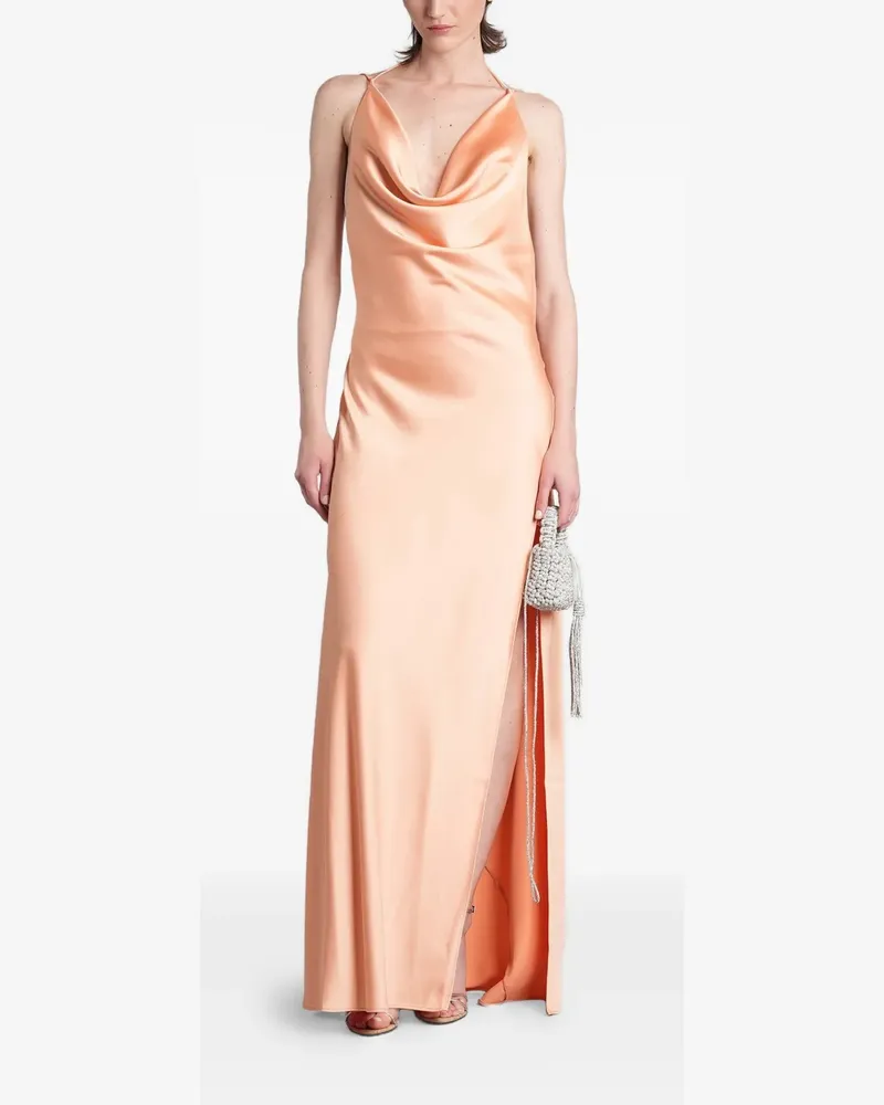 ANDAMANE cowl-neck backless maxi dress - Orange Orange