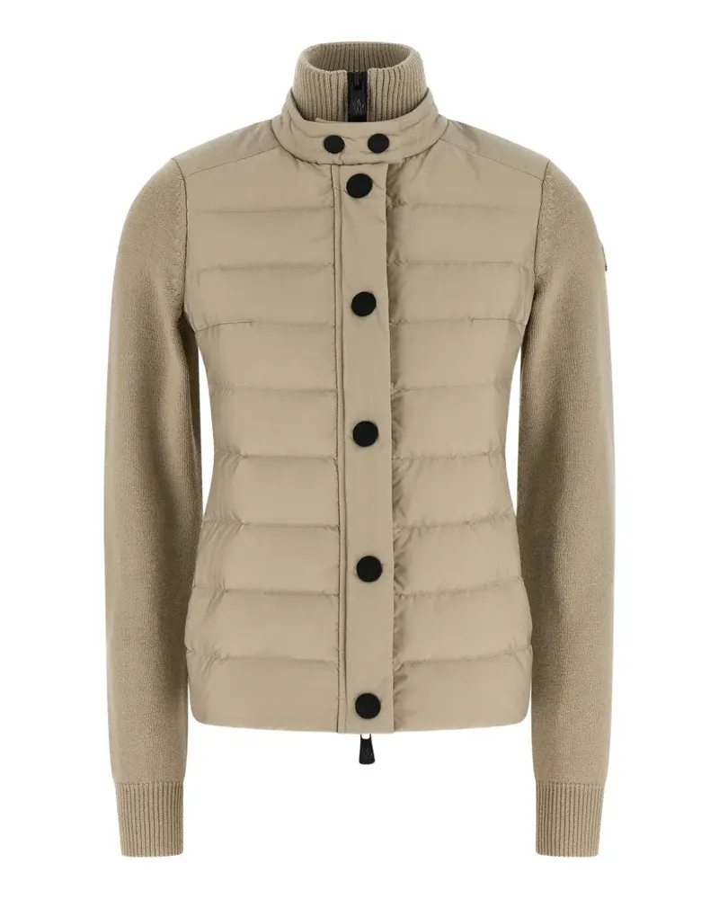 Moncler padded panelled jacket - Nude Nude