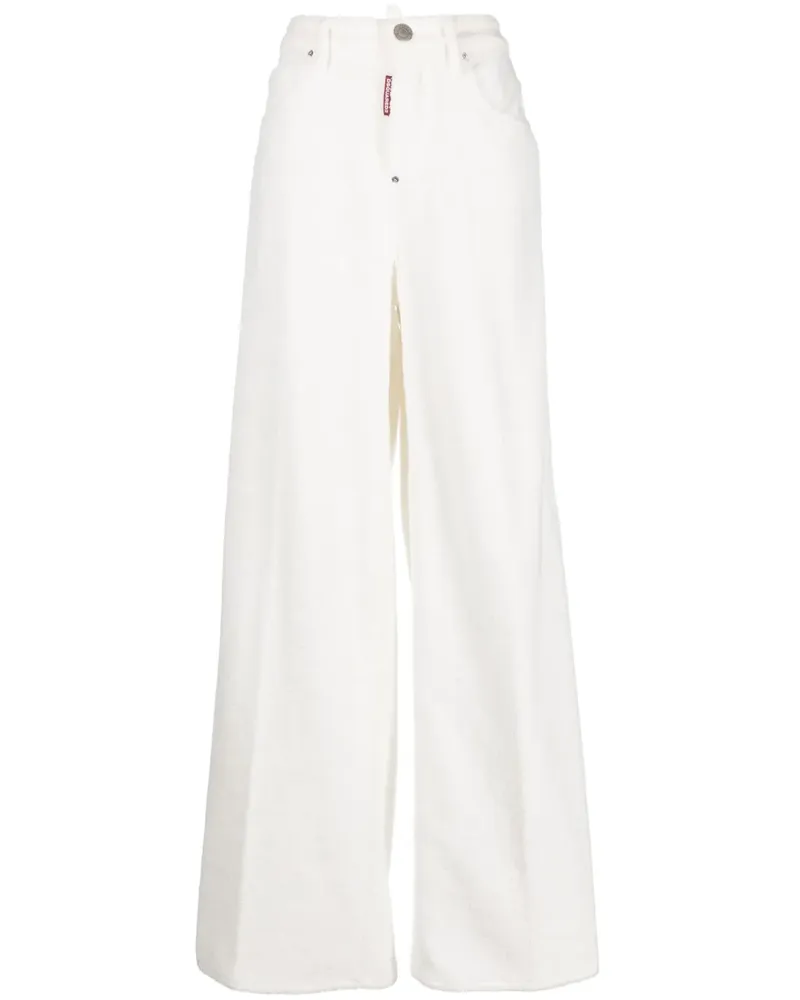 Dsquared2 Lockere Frottee-Hose - Weiß Weiß