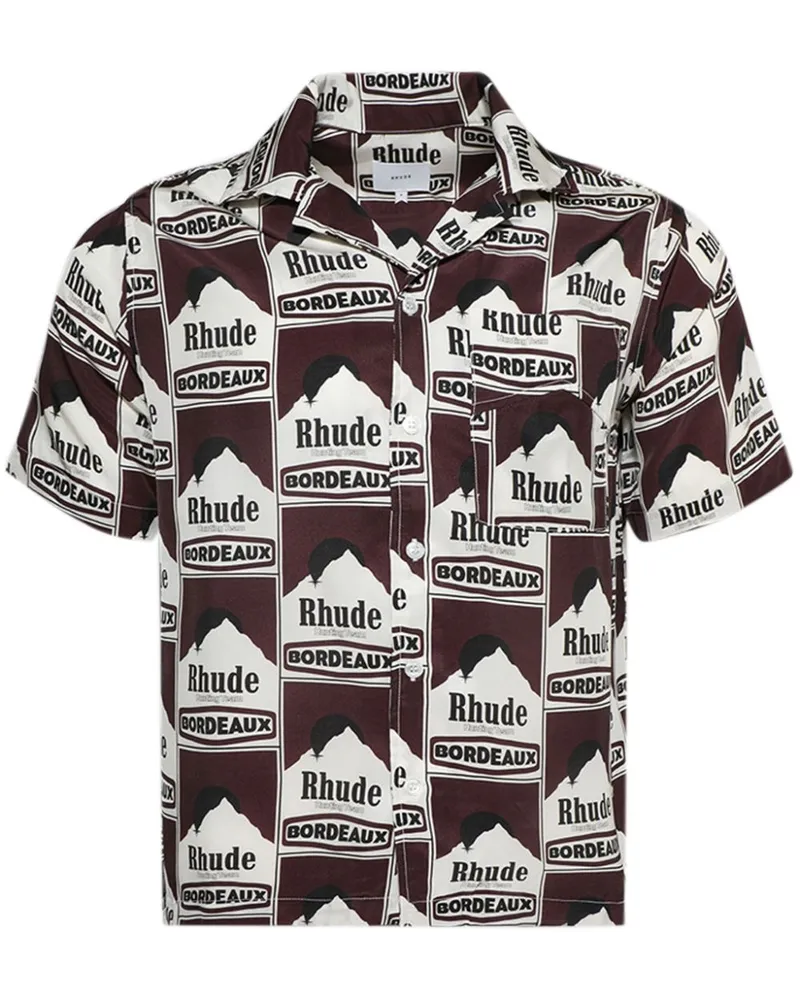 RHUDE Moonlight Bordeaux Hemd - Braun Braun