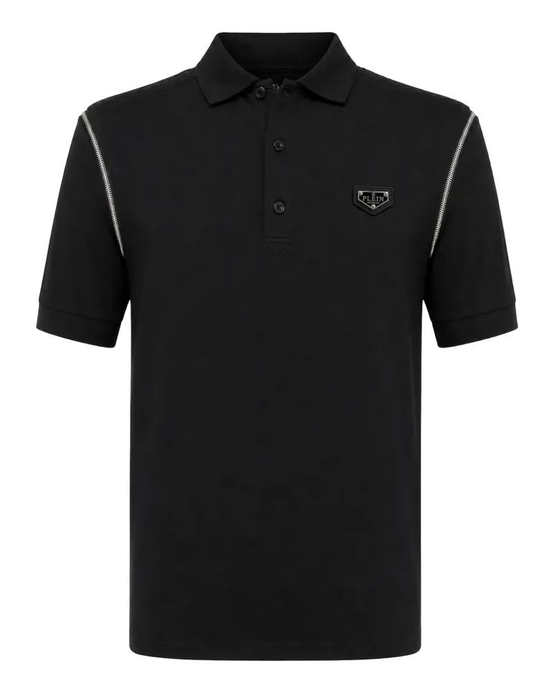 Philipp Plein Poloshirt mit Reißverschlüssen am Ärmel - Schwarz Schwarz