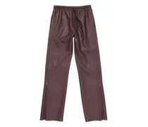 Lederhose mit Kordelzug - Rot