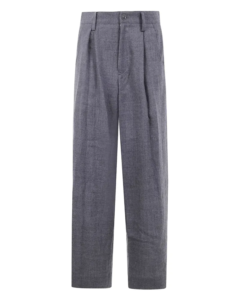 Yohji Yamamoto Hose mit Falten - Grau Grau