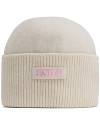 Patou Beanie mit Logo-Patch Weiß