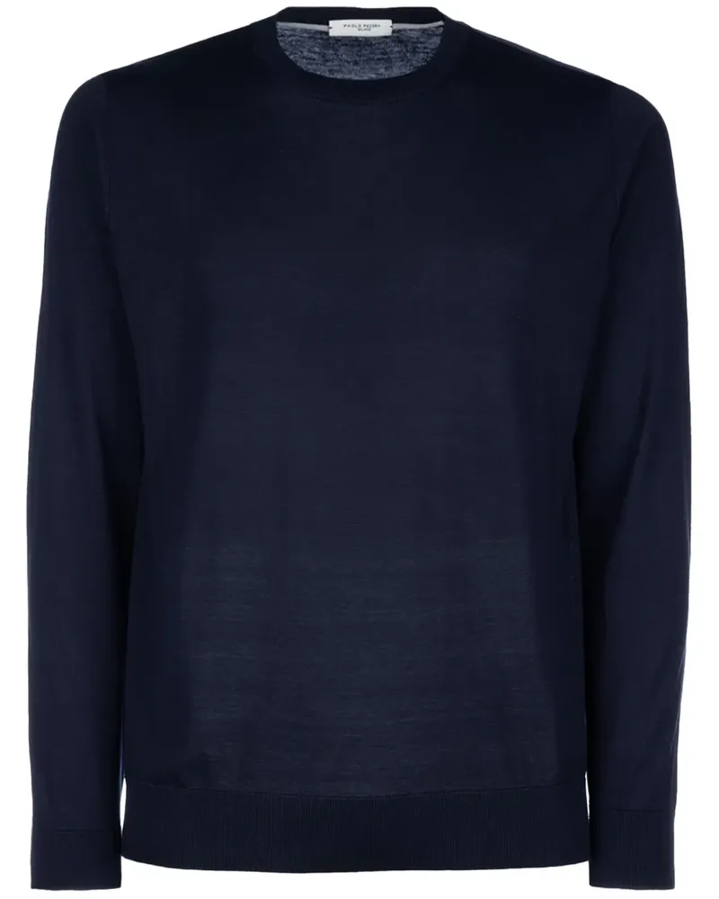 Paolo Pecora Milano Pullover mit Rundhalsausschnitt - Blau Blau