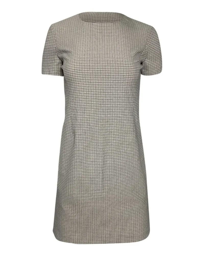 Theory Kariertes Minikleid - Nude Nude