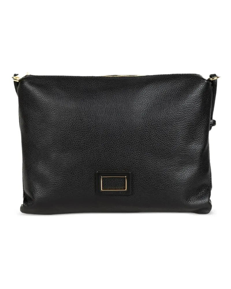 MARC ELLIS Clutch mit strukturiertem Schild - Schwarz Schwarz
