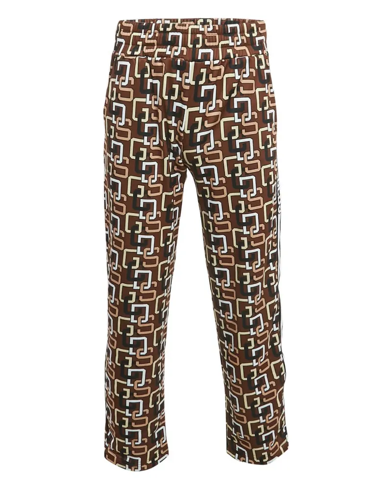 GCDS logo-pattern track pants - Braun Braun