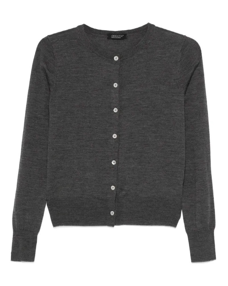ARAGONA Cardigan aus Merinowolle - Grau Grau