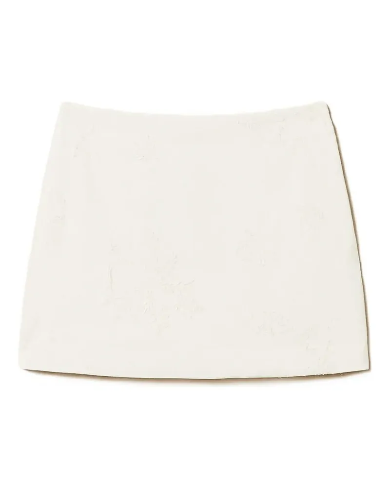 Twin-Set Minirock mit Stickerei - Weiß Weiß