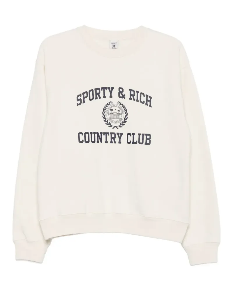 SPORTY & RICH logo-print sweater - Nude Nude