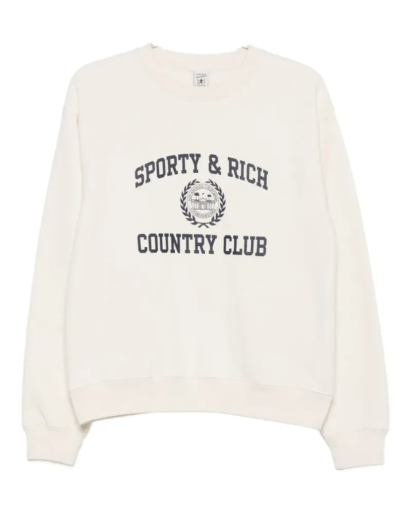 SPORTY & RICH logo-print sweater - Nude Nude