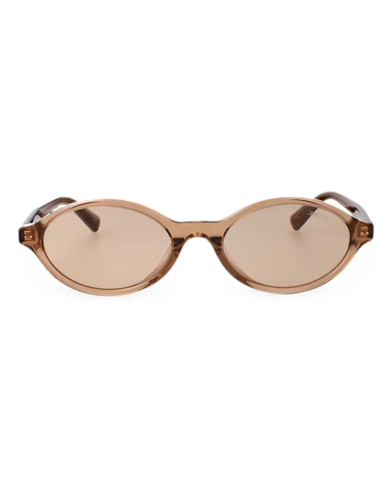Jimmy Choo Marais Sonnenbrille mit ovalem Gestell - Braun Braun