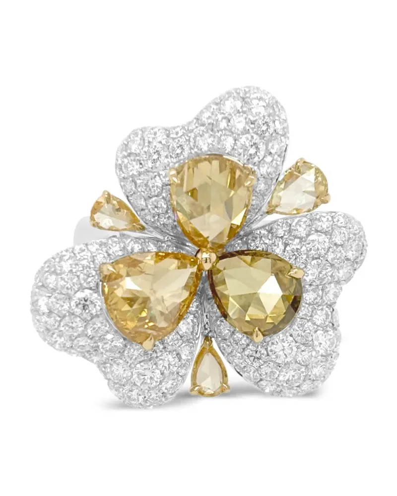 HYT Jewelry 18kt Weißgoldring mit Diamanten - Silber Silber