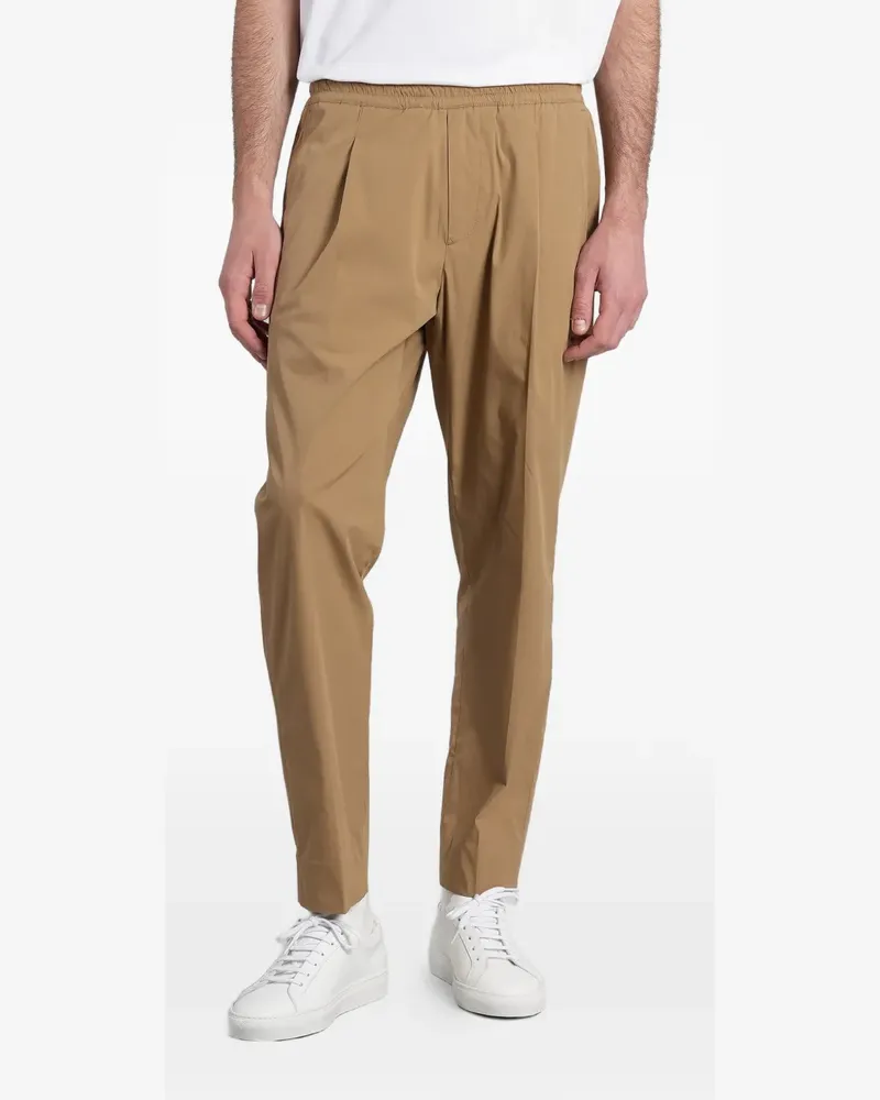 Low Brand Pleated elasticated-waistband trousers - Nude Nude