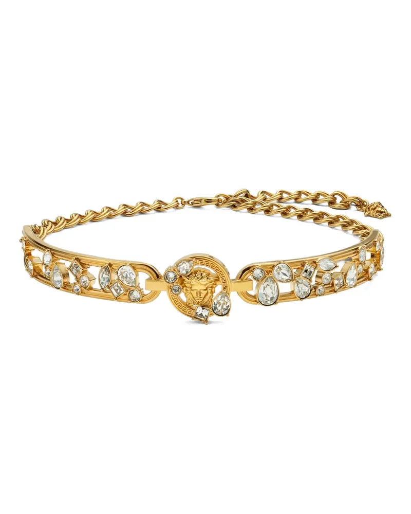 Versace Medusa crystal-embellishment necklace - Gold Gold