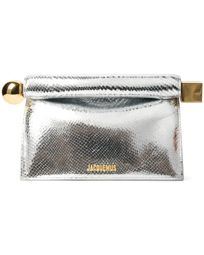 Jacquemus La Rond Carré clutch bag - Silber Silber