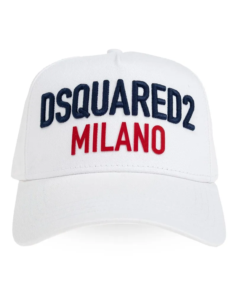 Dsquared2 Baseballkappe mit Logo-Stickerei - Weiß Weiß
