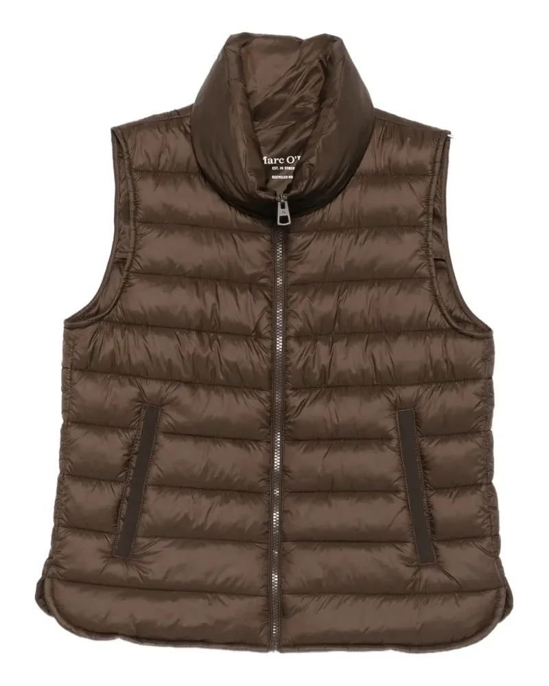 Marc O'Polo quilted high-neck gilet - Braun Braun