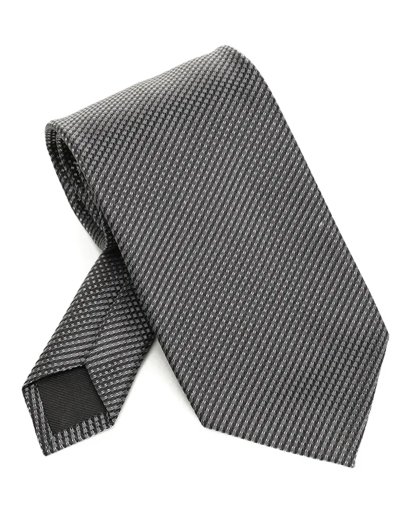 Tom Ford Gemusterte Seidenkrawatte - Grau Grau